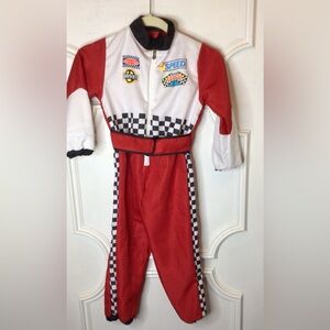 Melissa & Doug Red and White Race Car Driver Costume